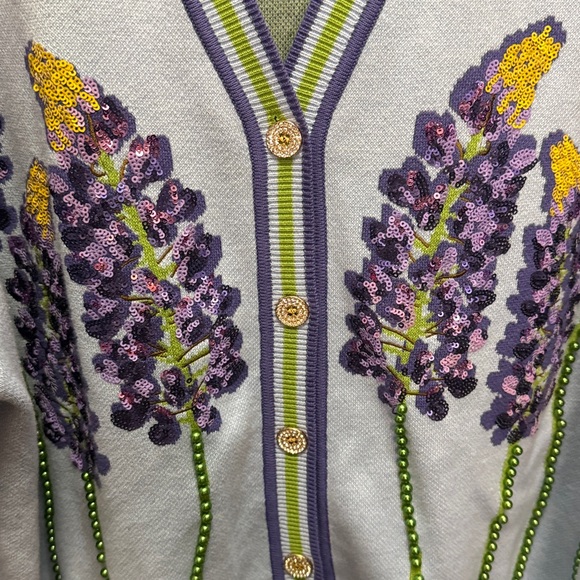 NWT Queen of Sparkles Bluebonnet Cardigan - Picture 5 of 6
